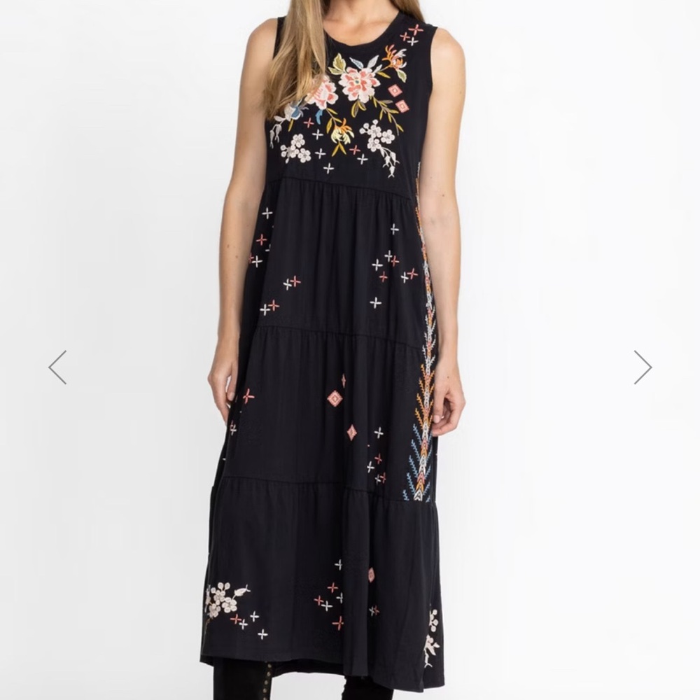JOHNNY WAS NWT ceretti embroidered maxi dress